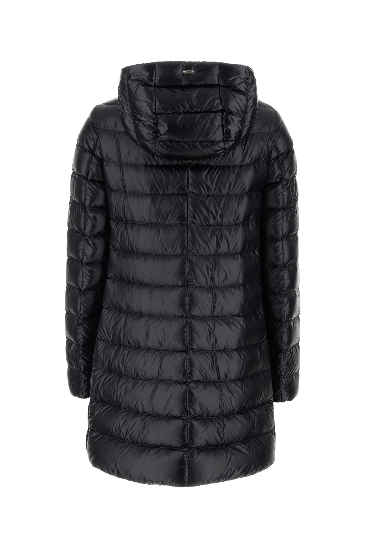 Black nylon down jacket - 2