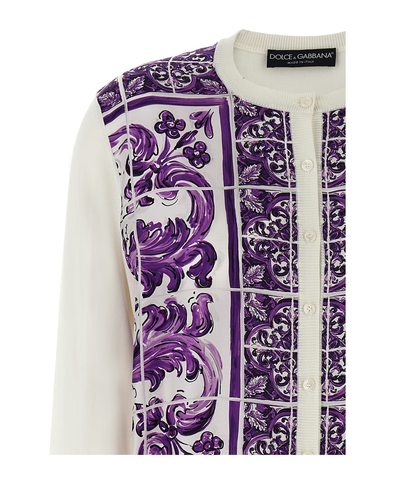 'maiolica' Print Cardigan - 3