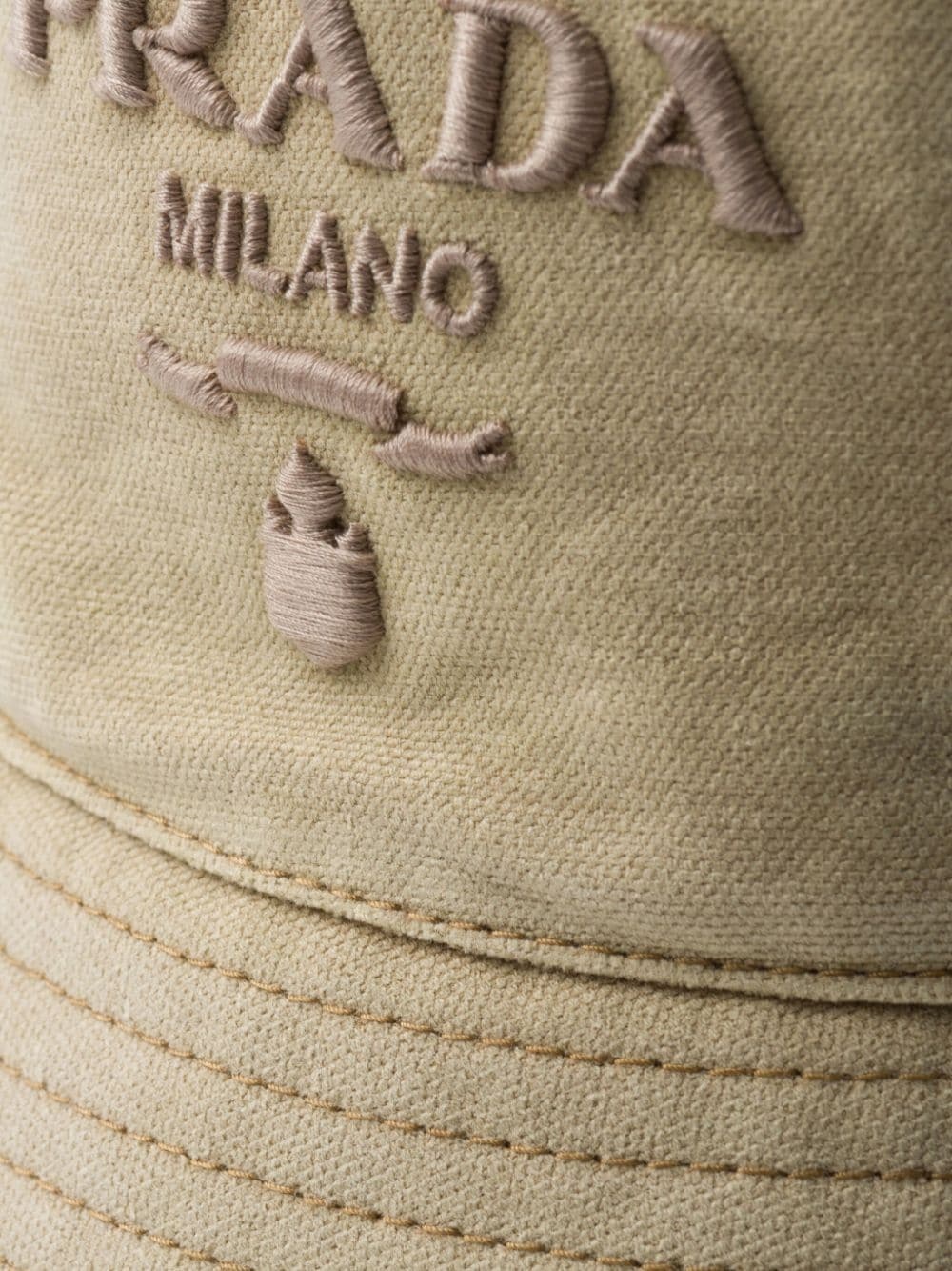 logo-embroidered cotton bucket hat - 3