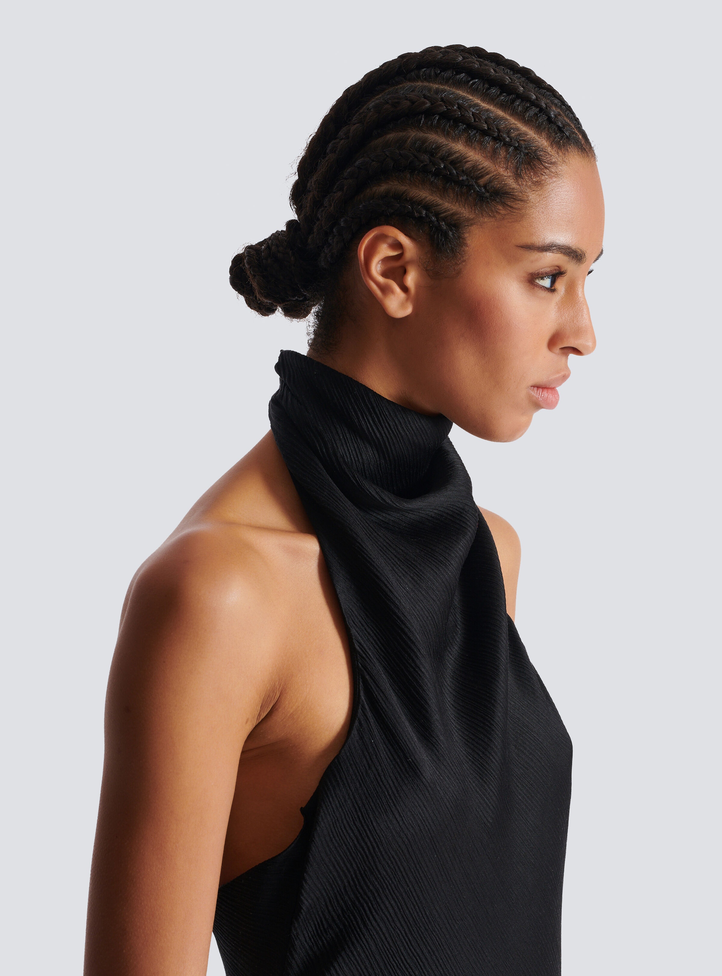 Backless crepe satin top - 7