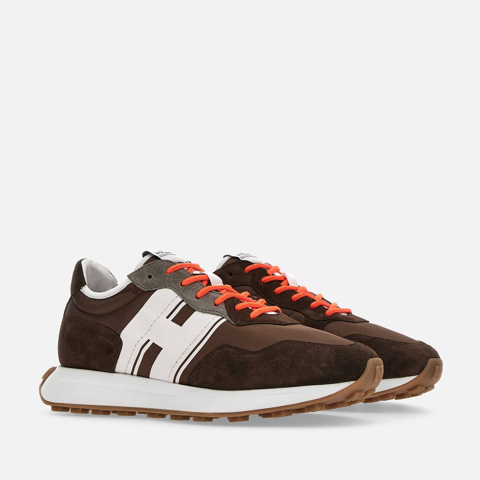 Sneakers Hogan H601 Brown White Orange - 2