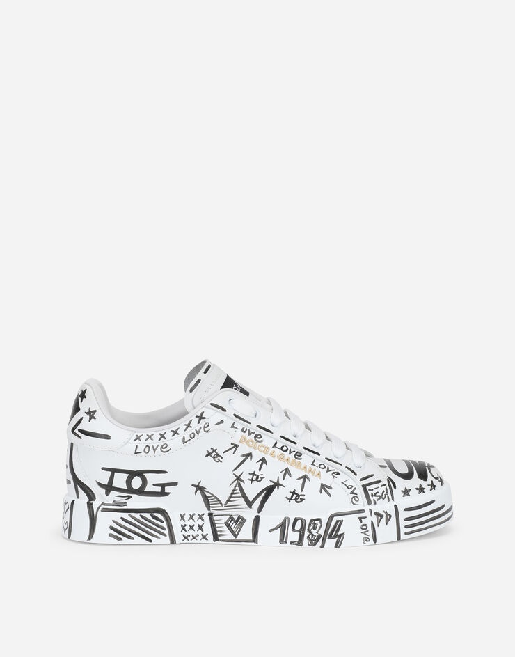 Hand-painted calfskin Portofino sneakers - 1