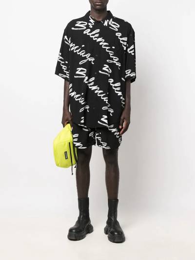 BALENCIAGA Minimal Scribble Logo-print shirt outlook