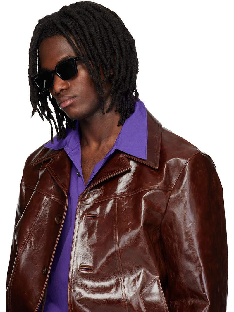 Black Rectangular-Frame Sunglasses 4