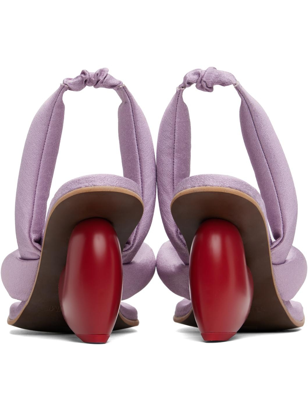 Purple Love Heeled Sandals - 2