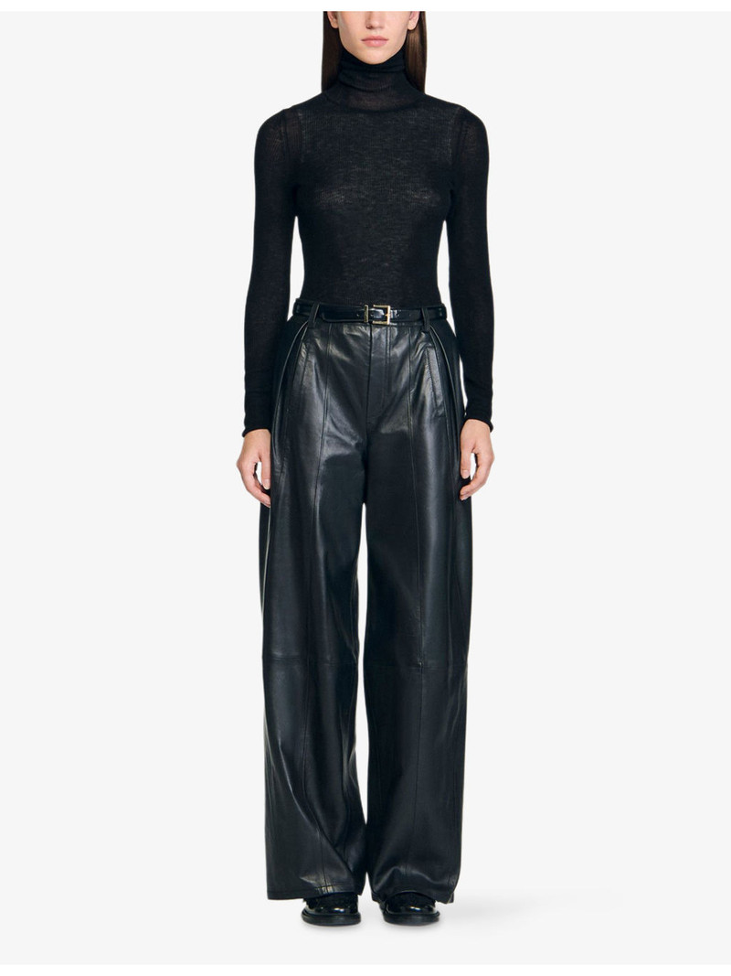 Sandro Layered Turtleneck Long-Sleeve Wool Jumper outlook