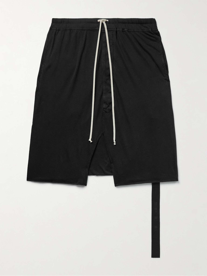 Pods Wide-Leg Cotton-Jersey Drawstring Shorts 1