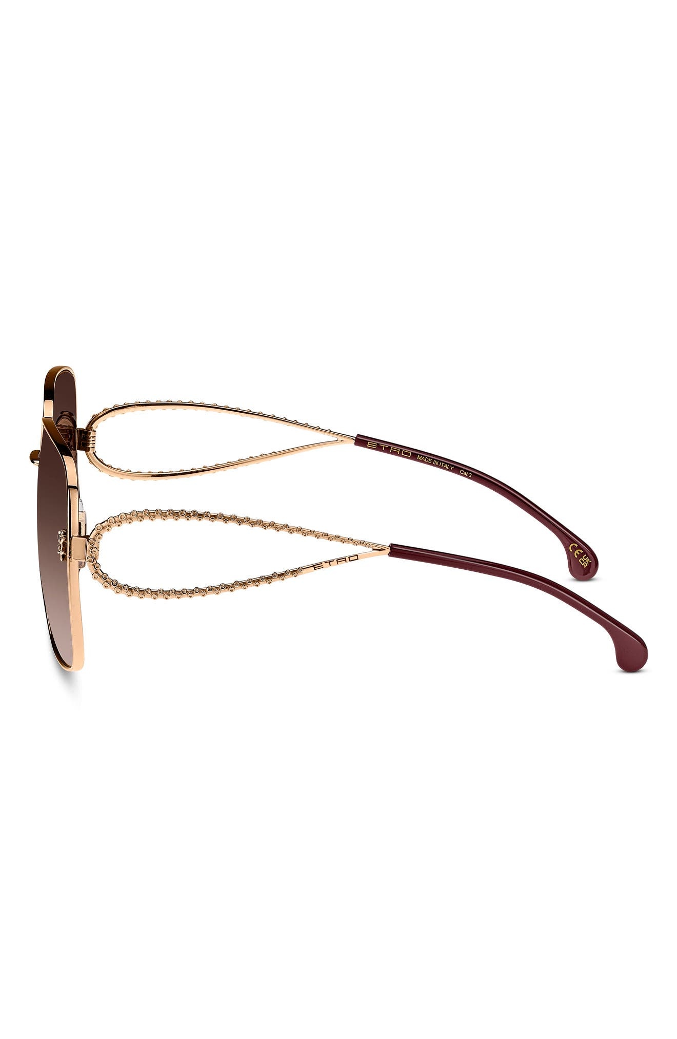 Etro 61mm Gradient Square Sunglasses in Gold Copper/Brown Sf at Nordstrom - 6