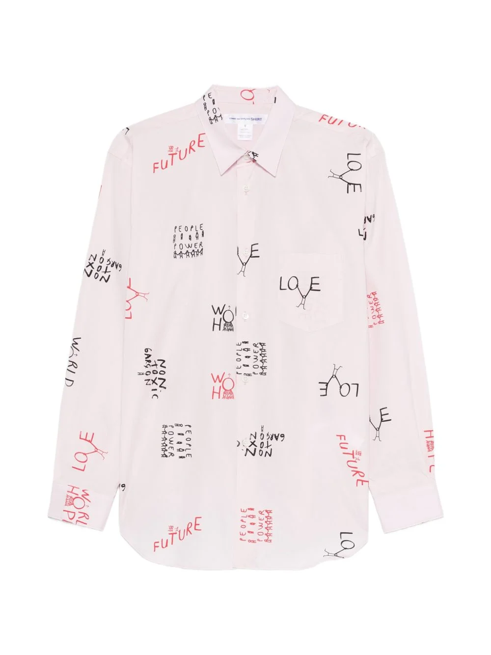 letters-print shirt - 1