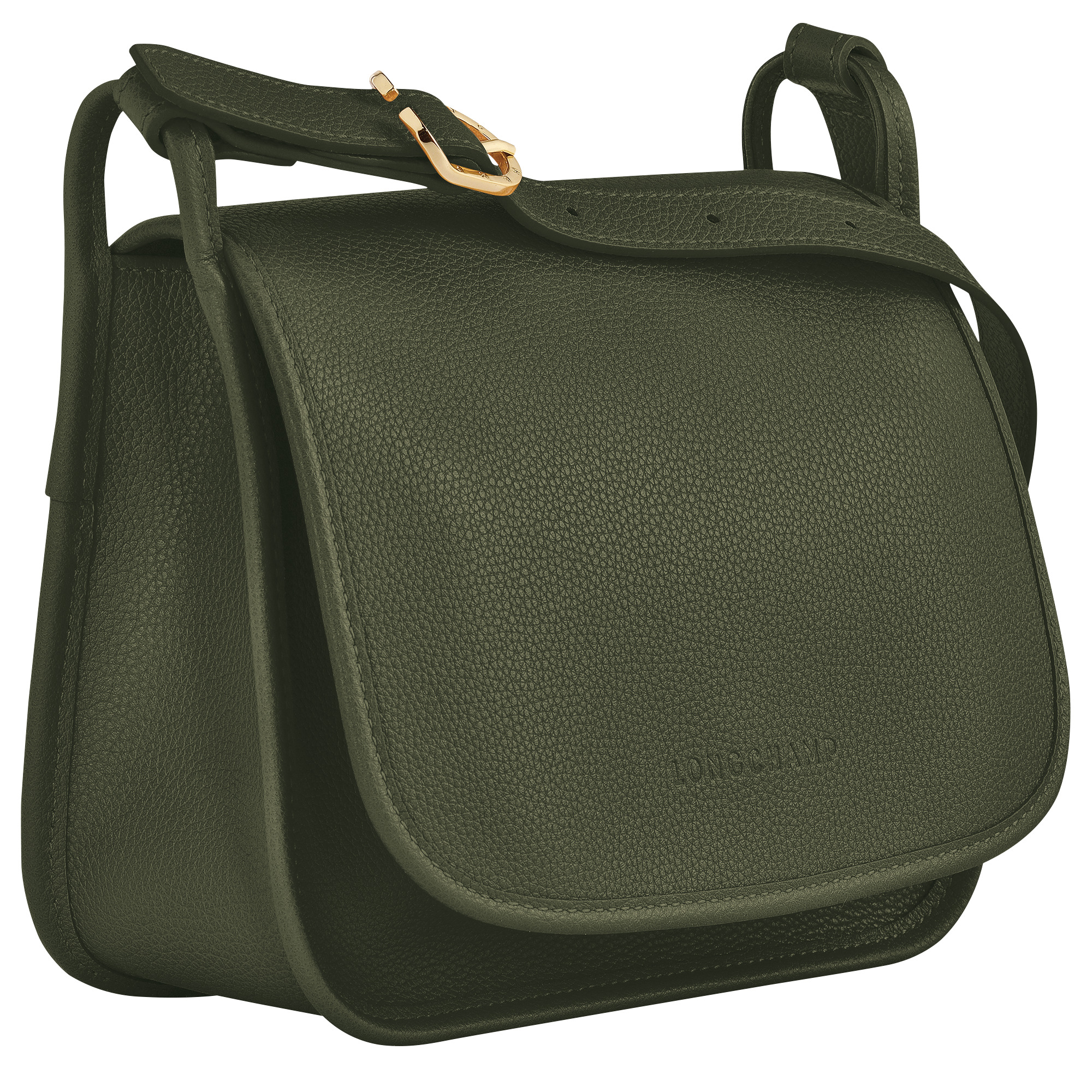 Le Foulonné S Crossbody bag Khaki - Leather - 3