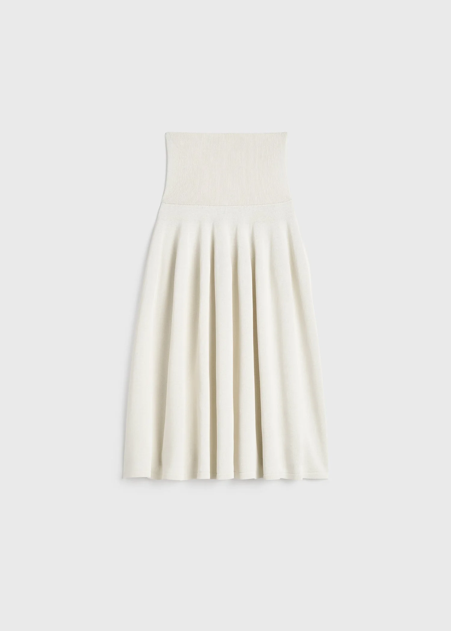 Ribbed waist skirt off-white - 1
