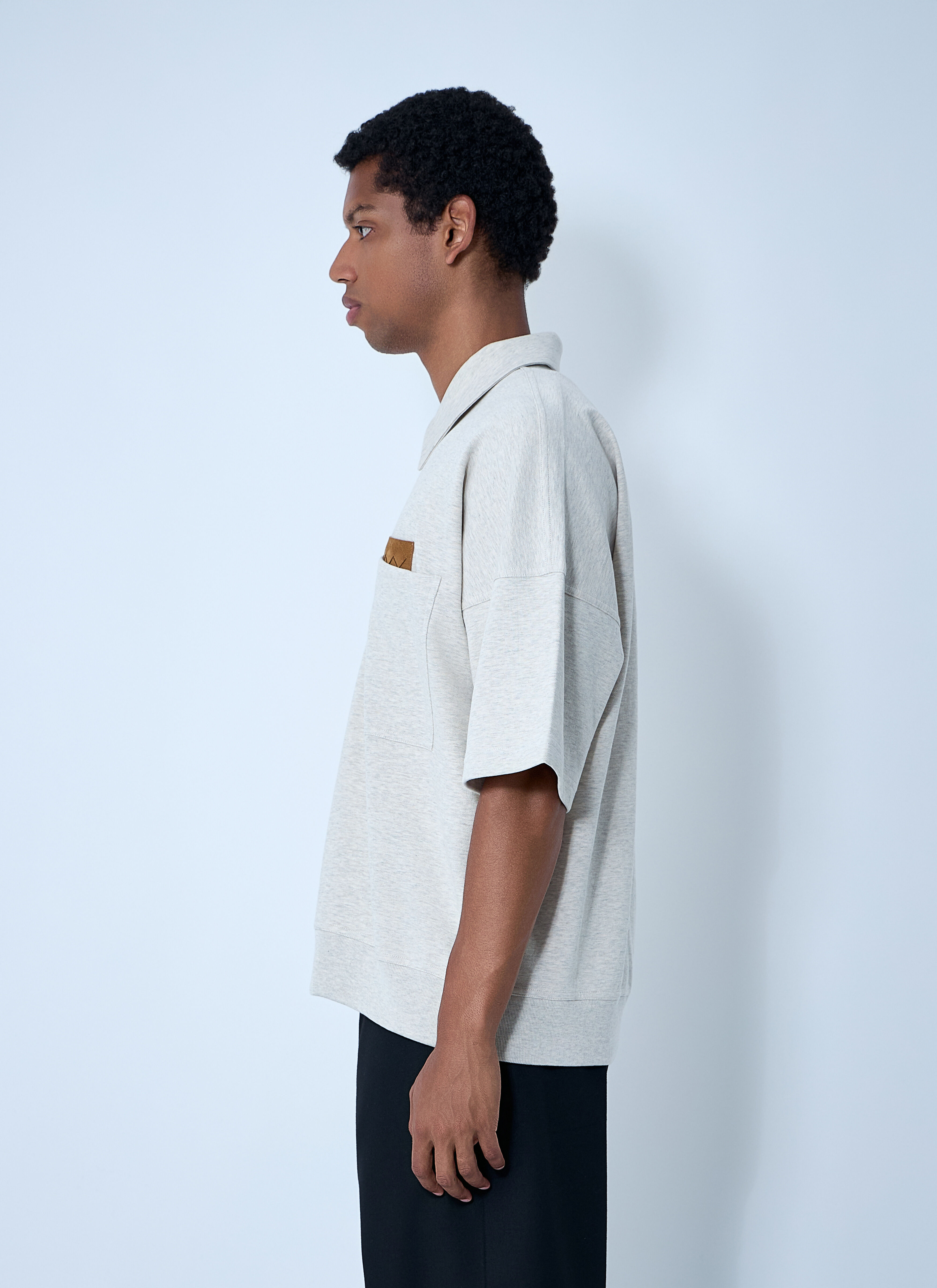 Double Cotton Melange Polo - 3