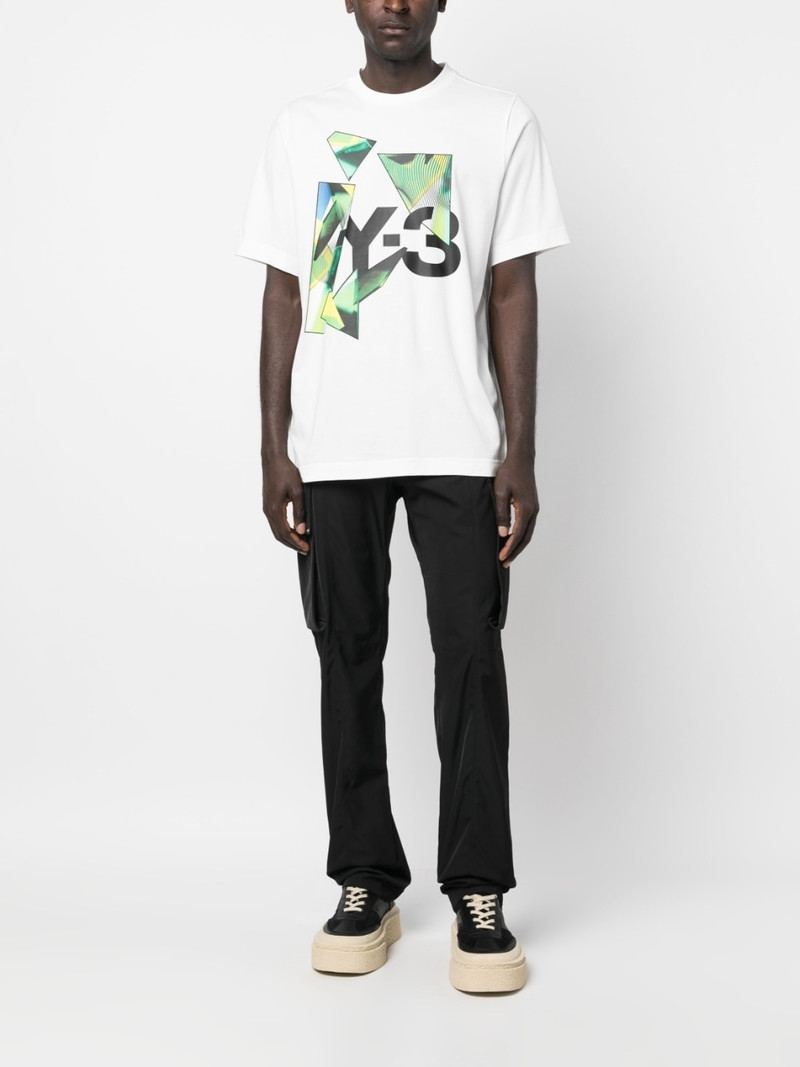 Y-3 logo-print graphic T-shirt outlook