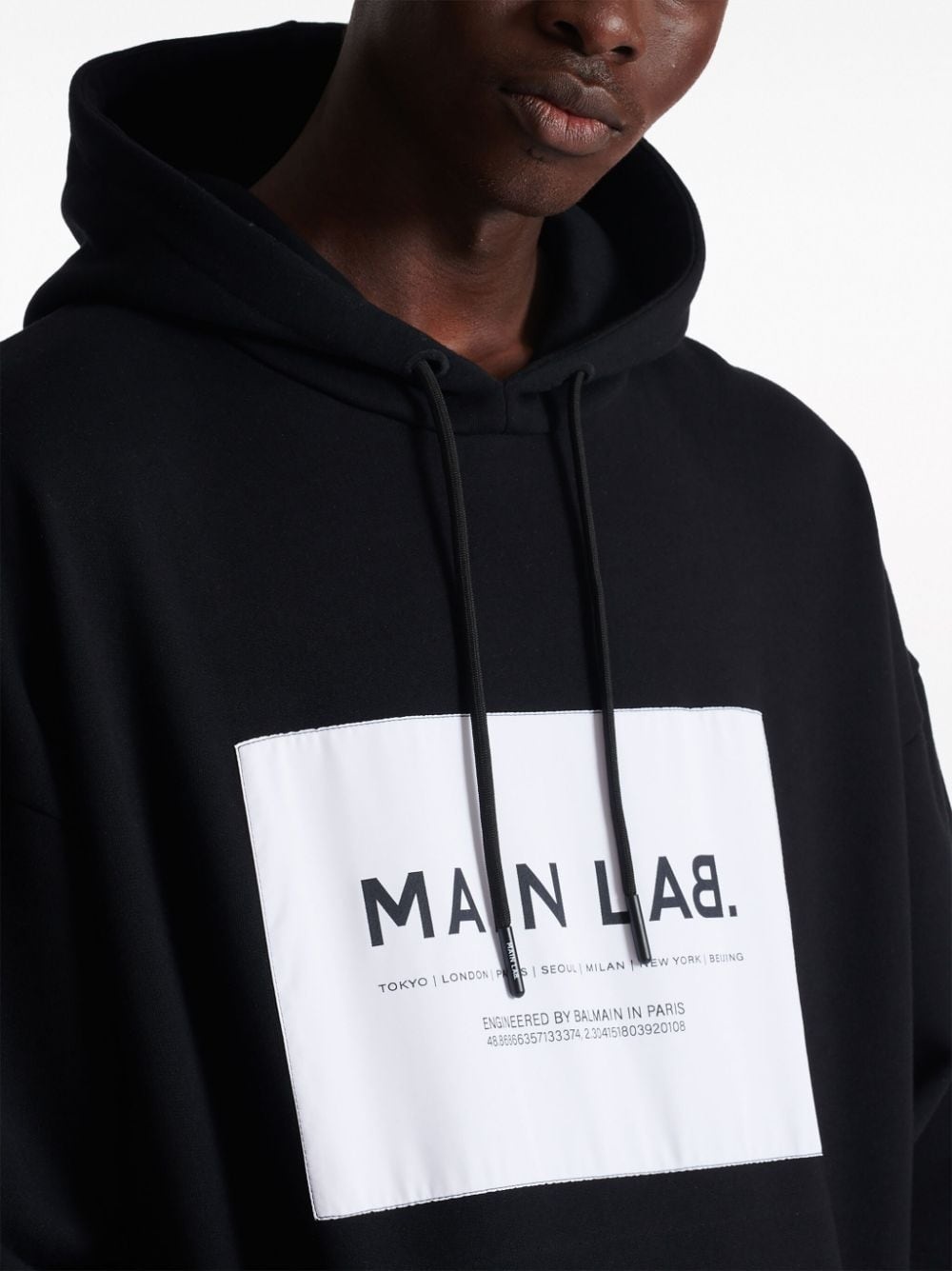 logo-patch cotton-blend hoodie - 7