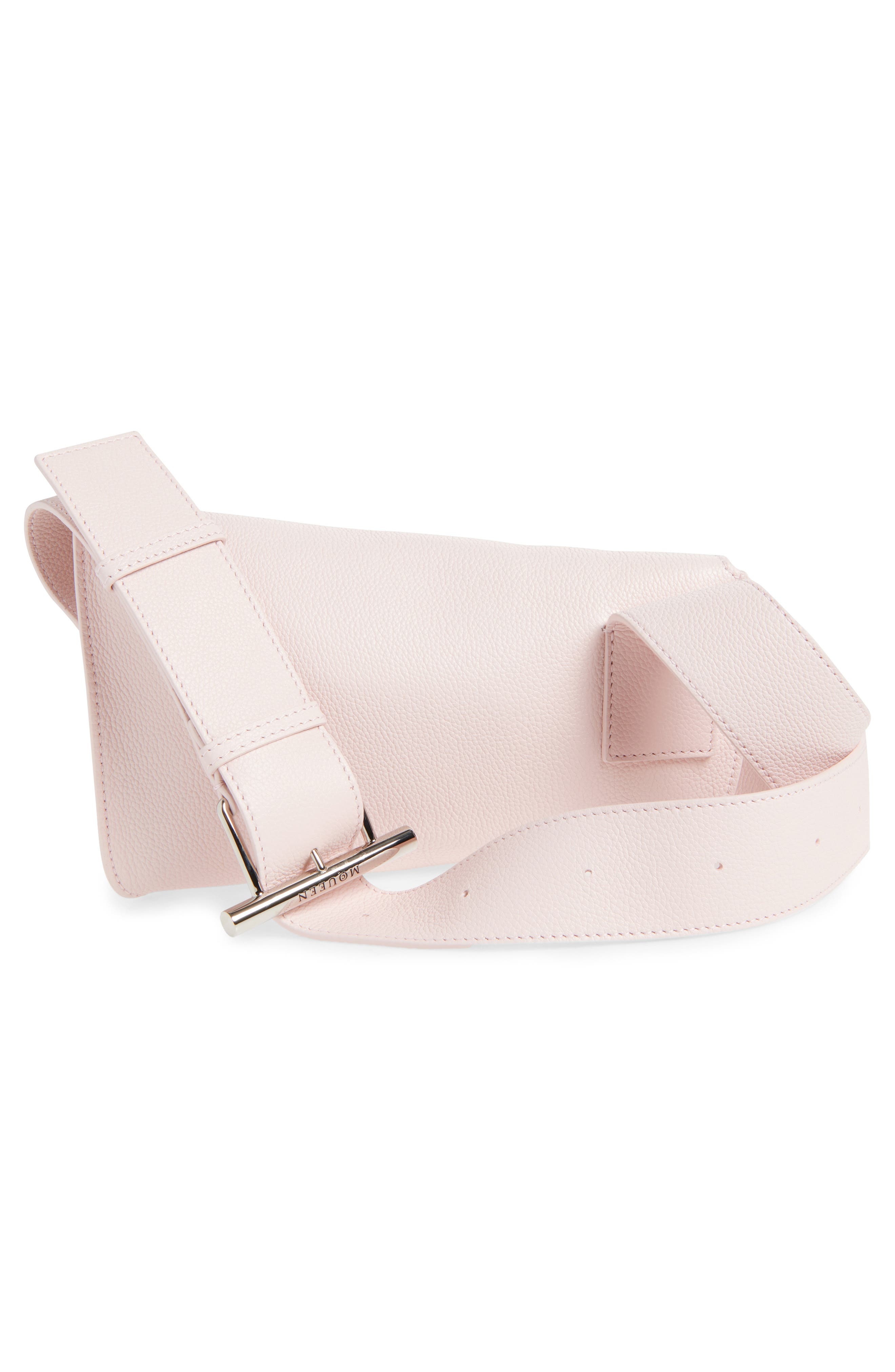 McQueen T-Bar Sling Asymmetric Leather Crossbody Bag in Rose/Silver at Nordstrom - 2