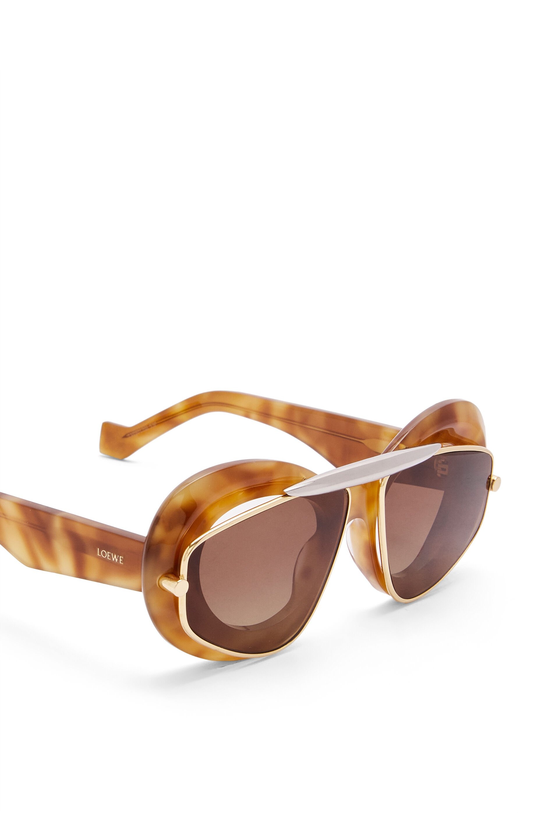 Wing double frame sunglasses in acetate and metal - 5