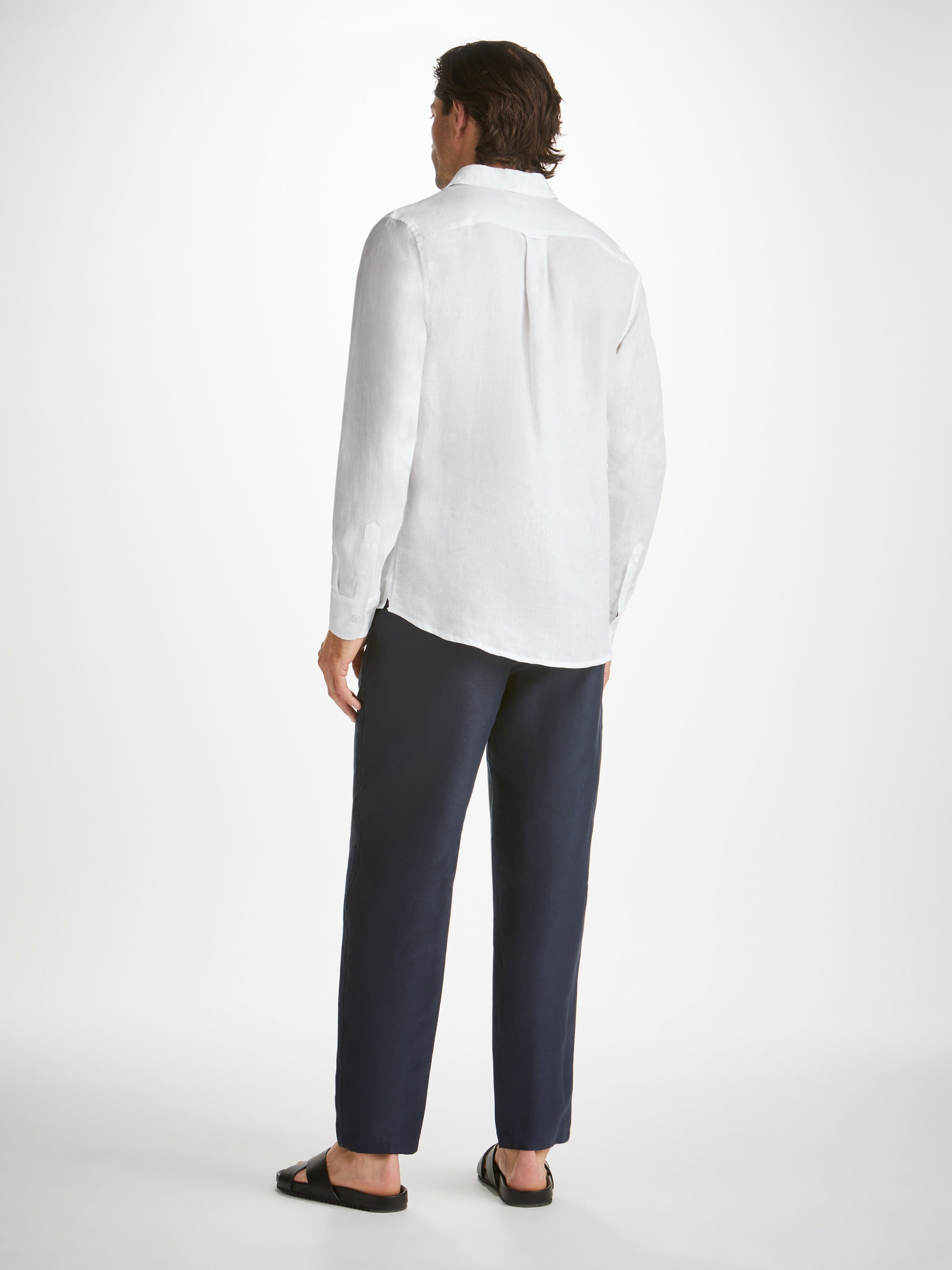 Men's Shirt Monaco Linen White - 4