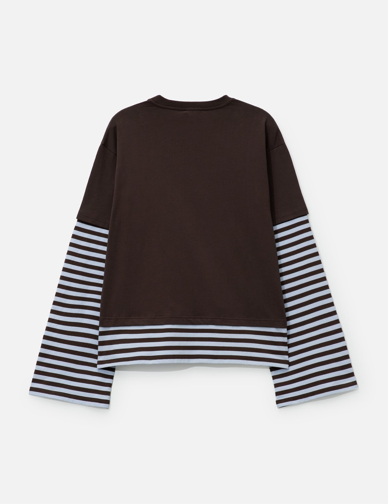 CHARLES JEFFREY LOVERBOY LONG SLEEVE 2-IN-1 TEE WITH KNIT PATCH outlook