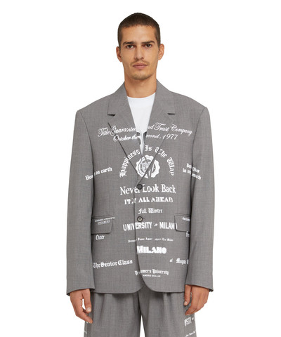 MSGM Wool "Dreamers University" jacket outlook