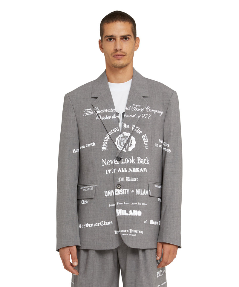 MSGM Wool "Dreamers University" jacket outlook