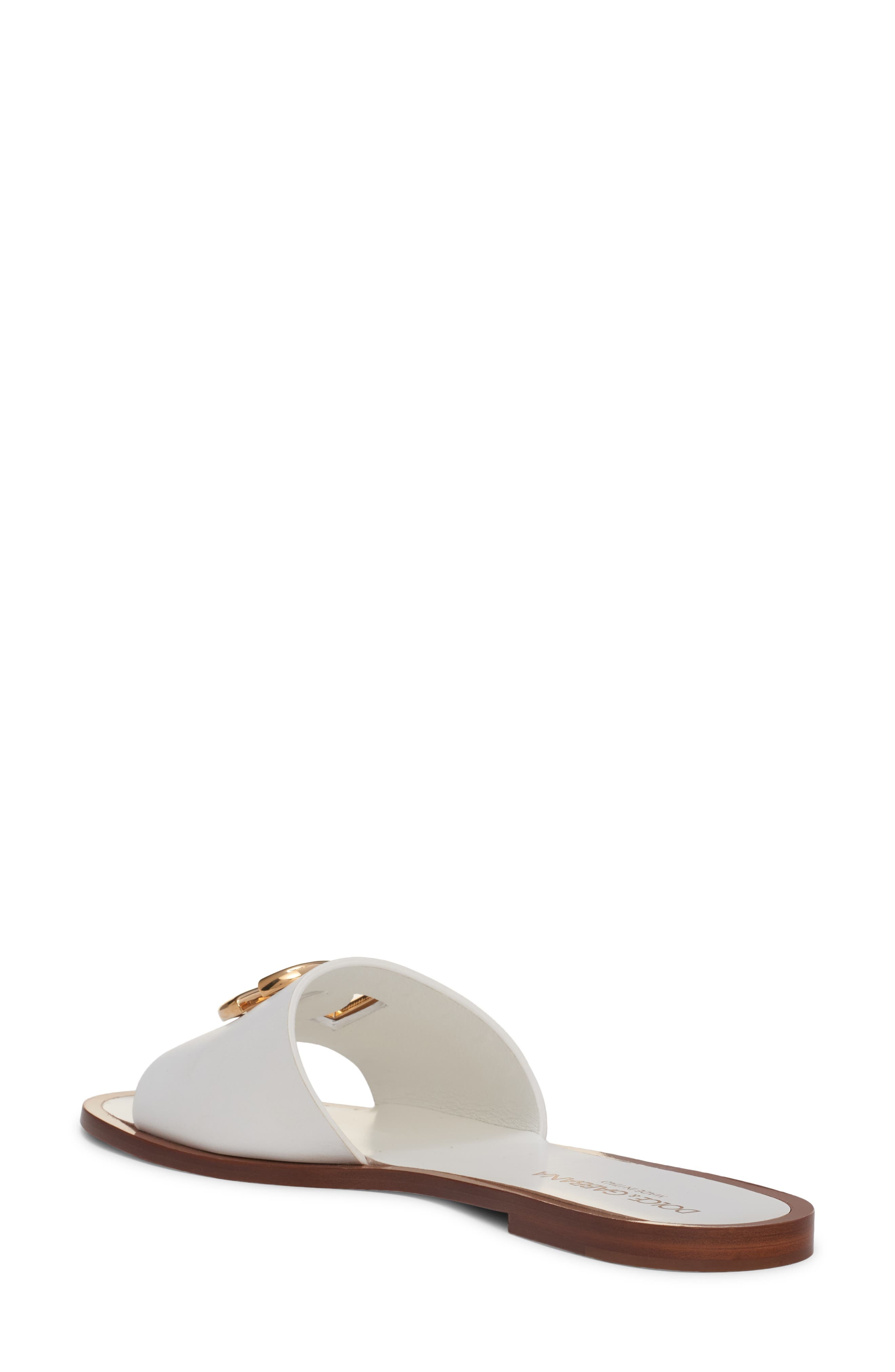Dolce&Gabbana Capri Slide Sandal in Bianco Ottico at Nordstrom - 2