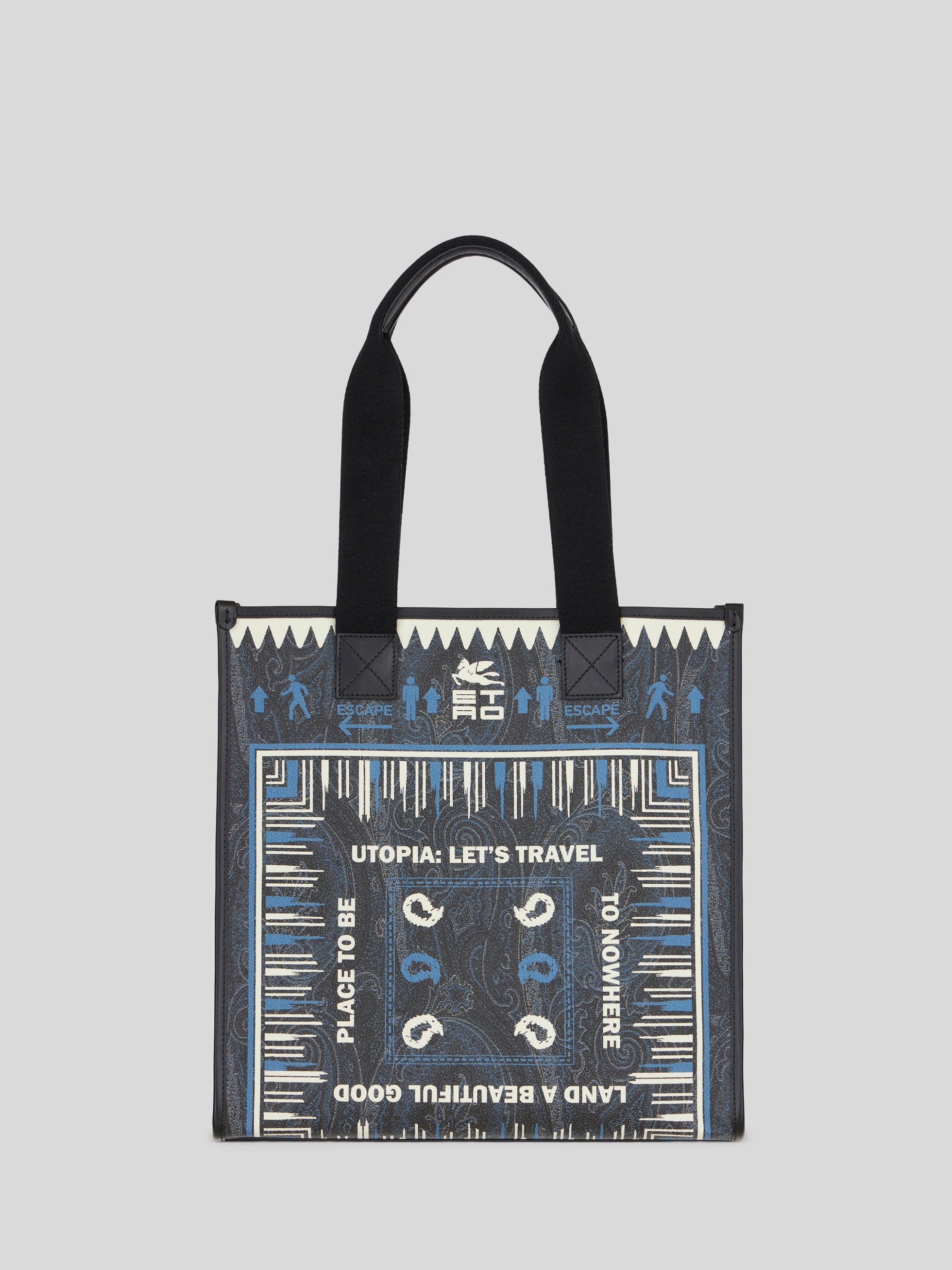 BANDANA PRINT PAISLEY SHOPPING BAG - 1