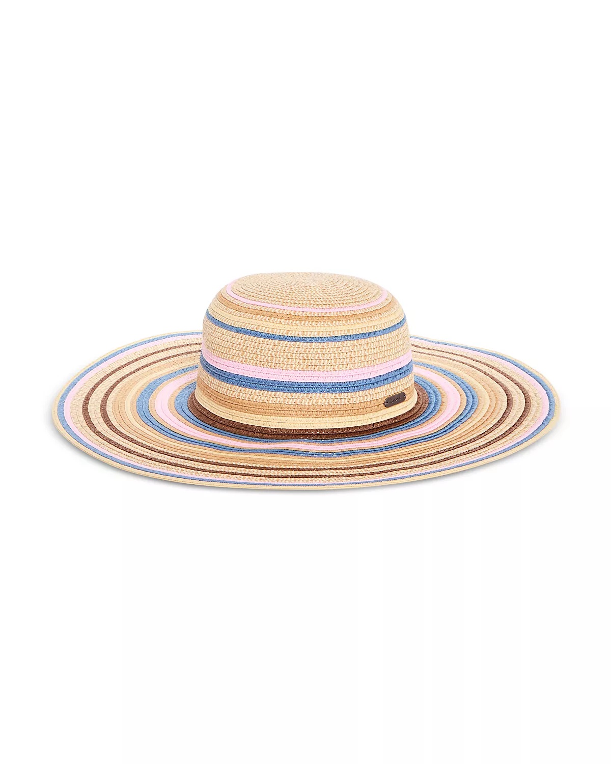 Nahia Striped Straw Sun Hat - 1