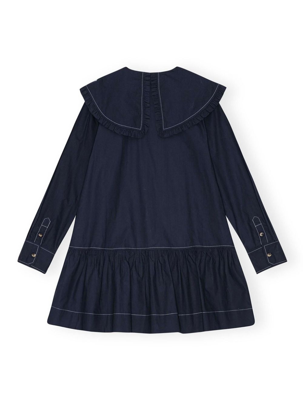 cotton poplin mini dress - 6