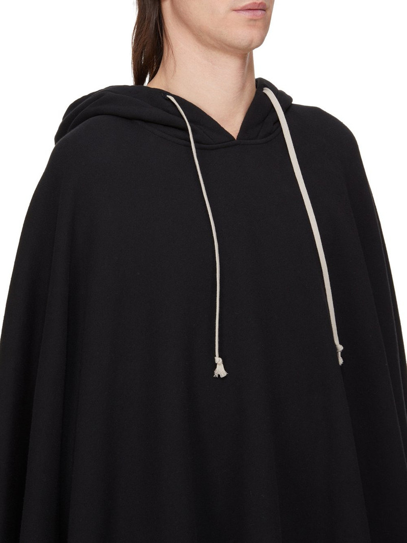raw-edge drawstring poncho hoodie 4