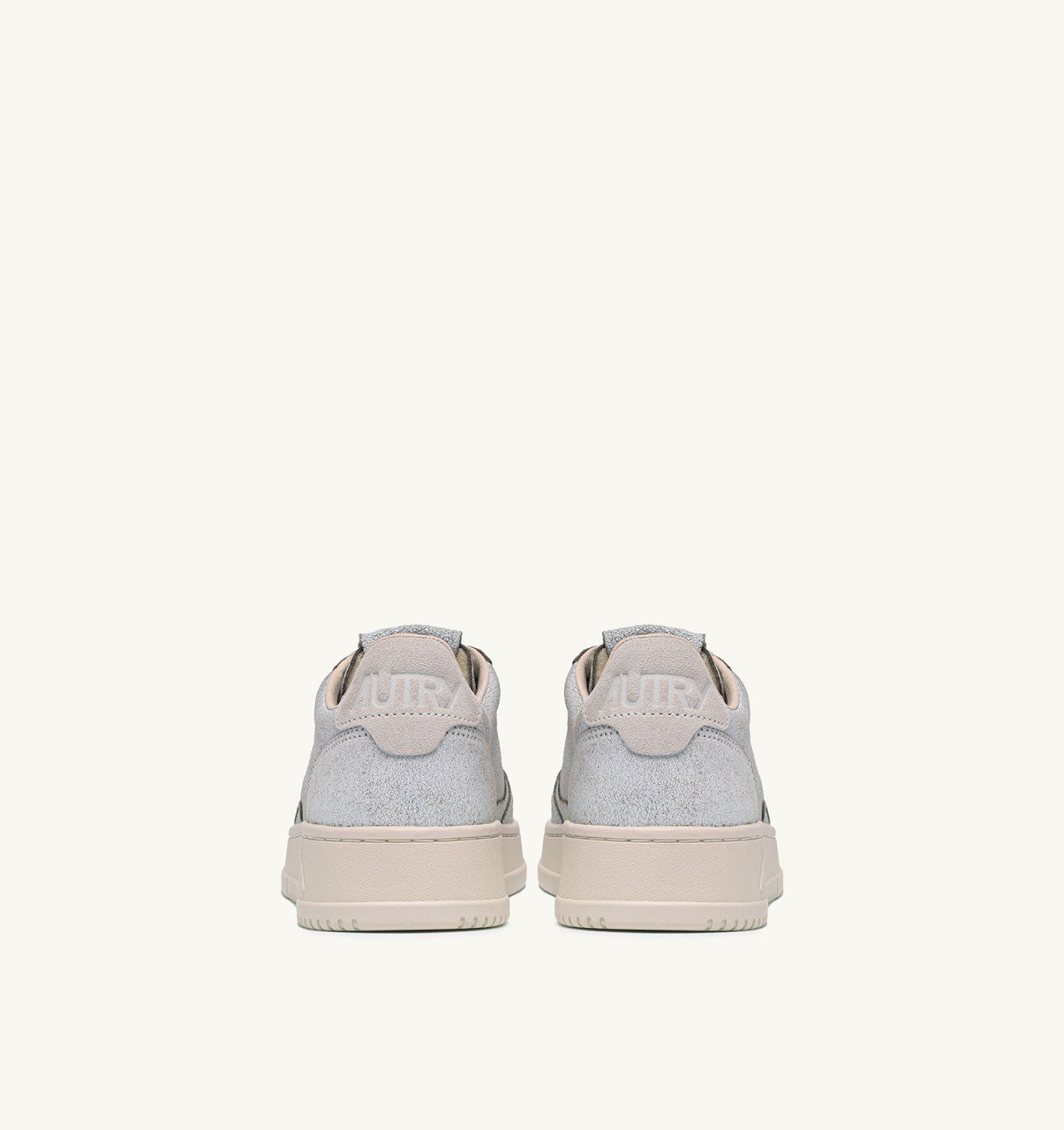 MEDALIST LOW SNEAKERS IN WHITE AND PINK TINT SCRAPED EFFECT SUEDE - 3