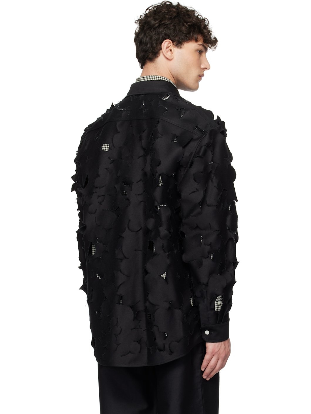 Black Boxy Fit Cut Out Shirt - 3