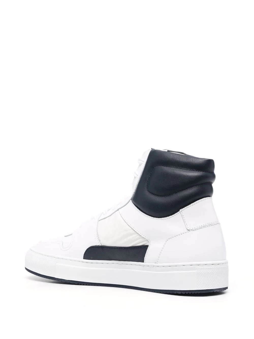 high-top leather-panelled sneakers - 3