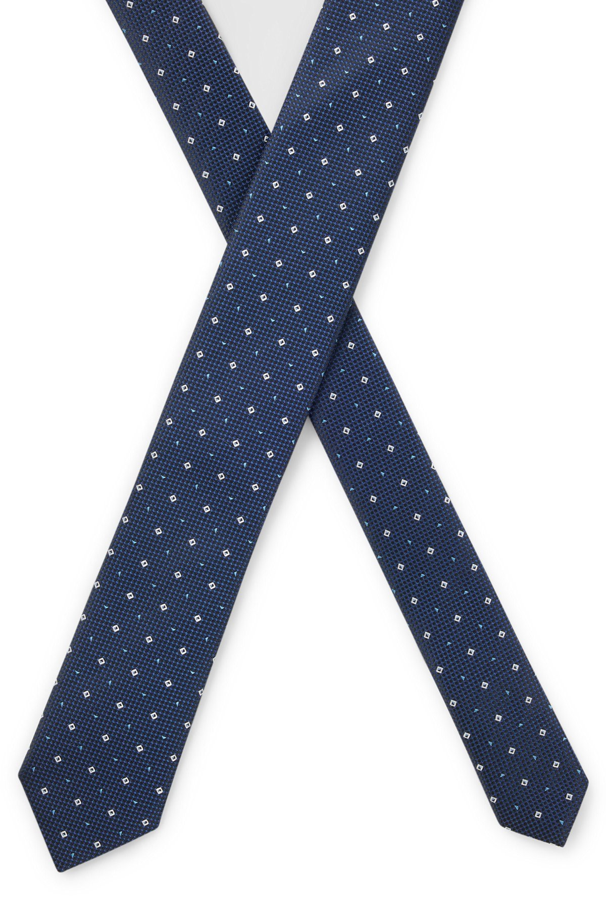 SILK-BLEND TIE WITH JACQUARD-WOVEN PATTERN - 4