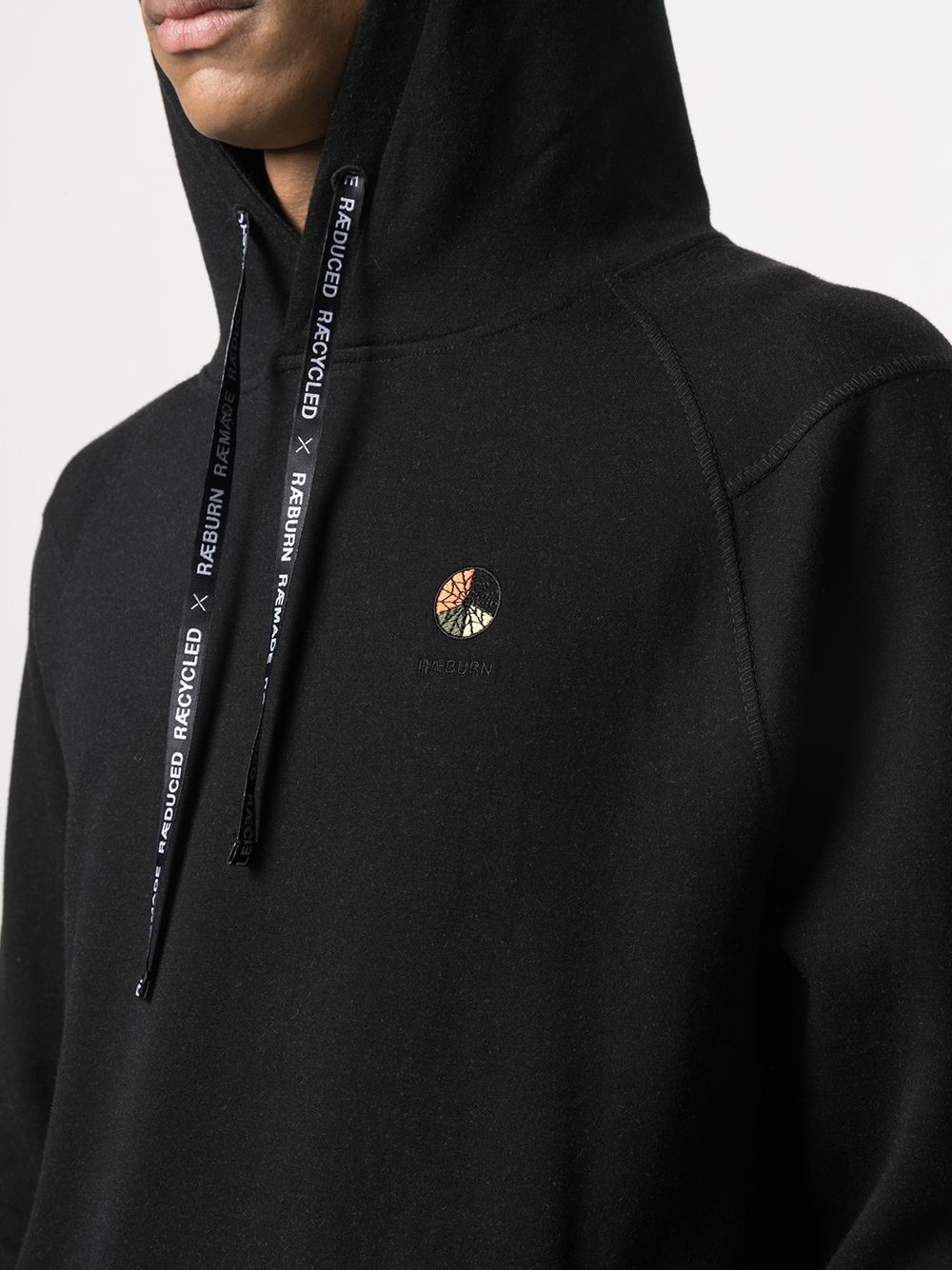 logo embroidered long-sleeved hoodie - 5