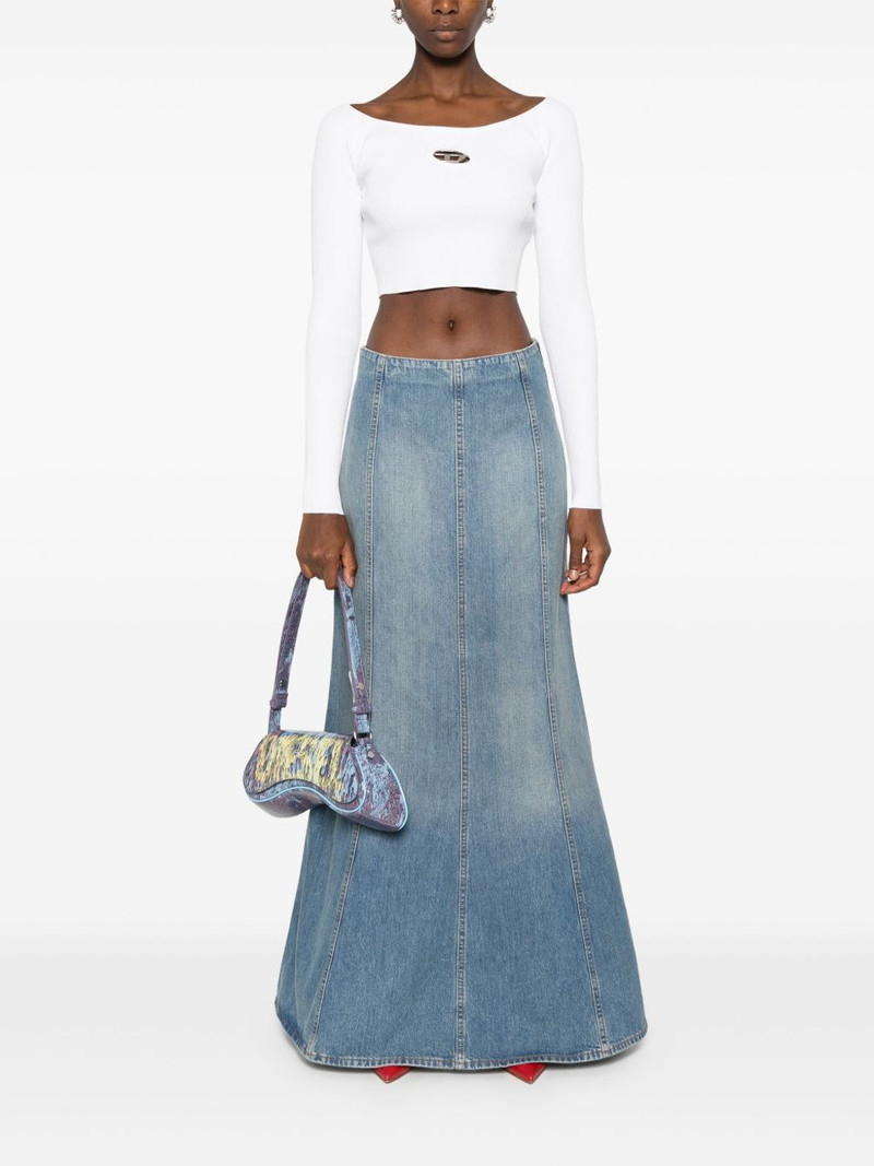 HAIKURE seamed denim midi skirt outlook
