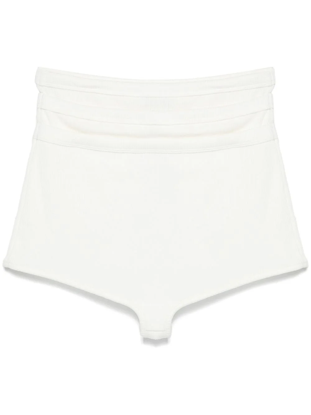 layered-effect mini shorts - 1