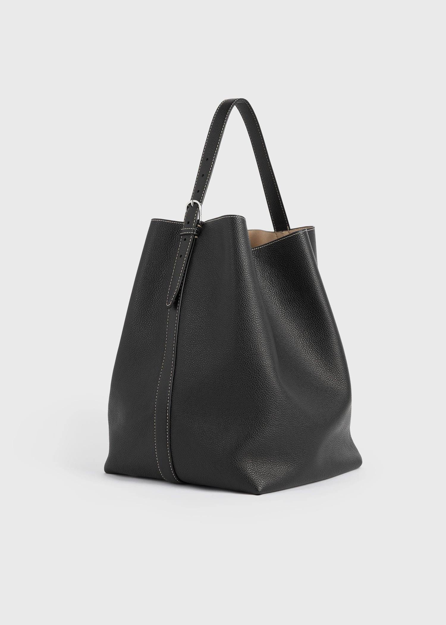 Belted tote black grain - 4