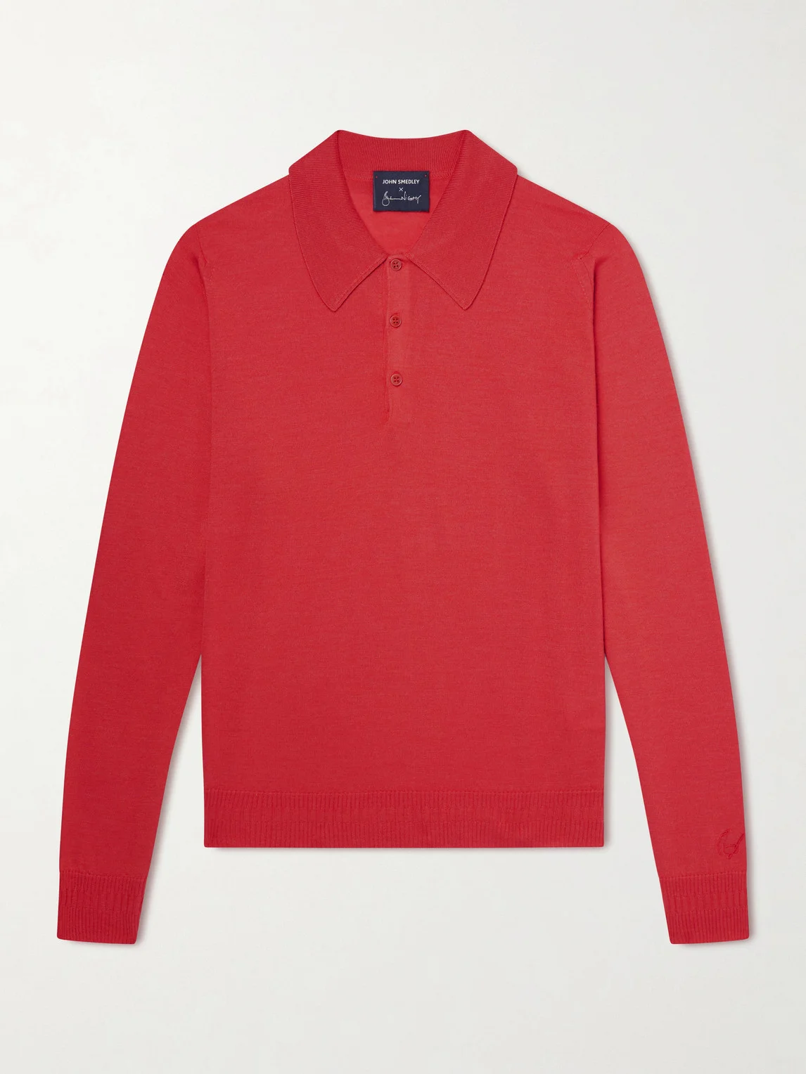 Bill Nighy Cashmere and Silk-Blend Polo T-Shirt - 1