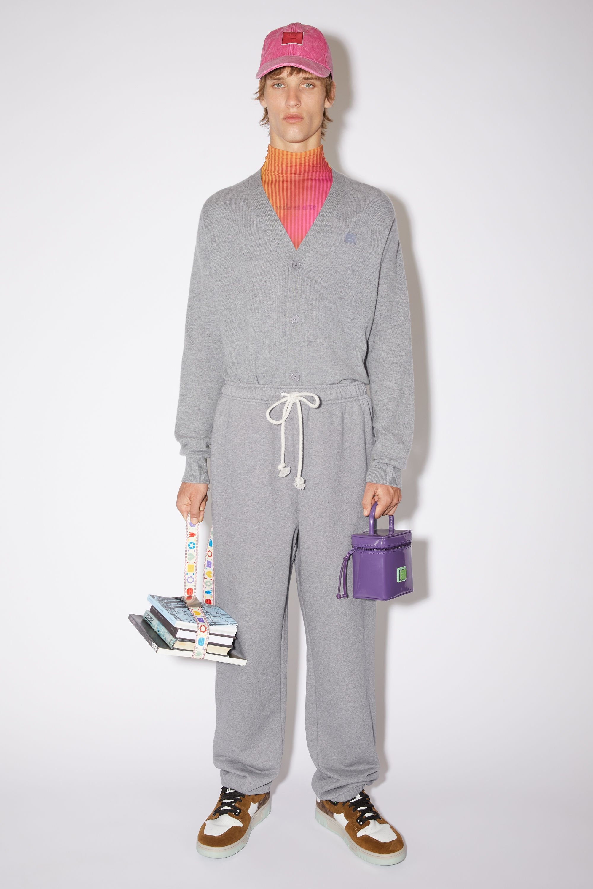 Fleece sweatpants - Light Grey Melange - 2