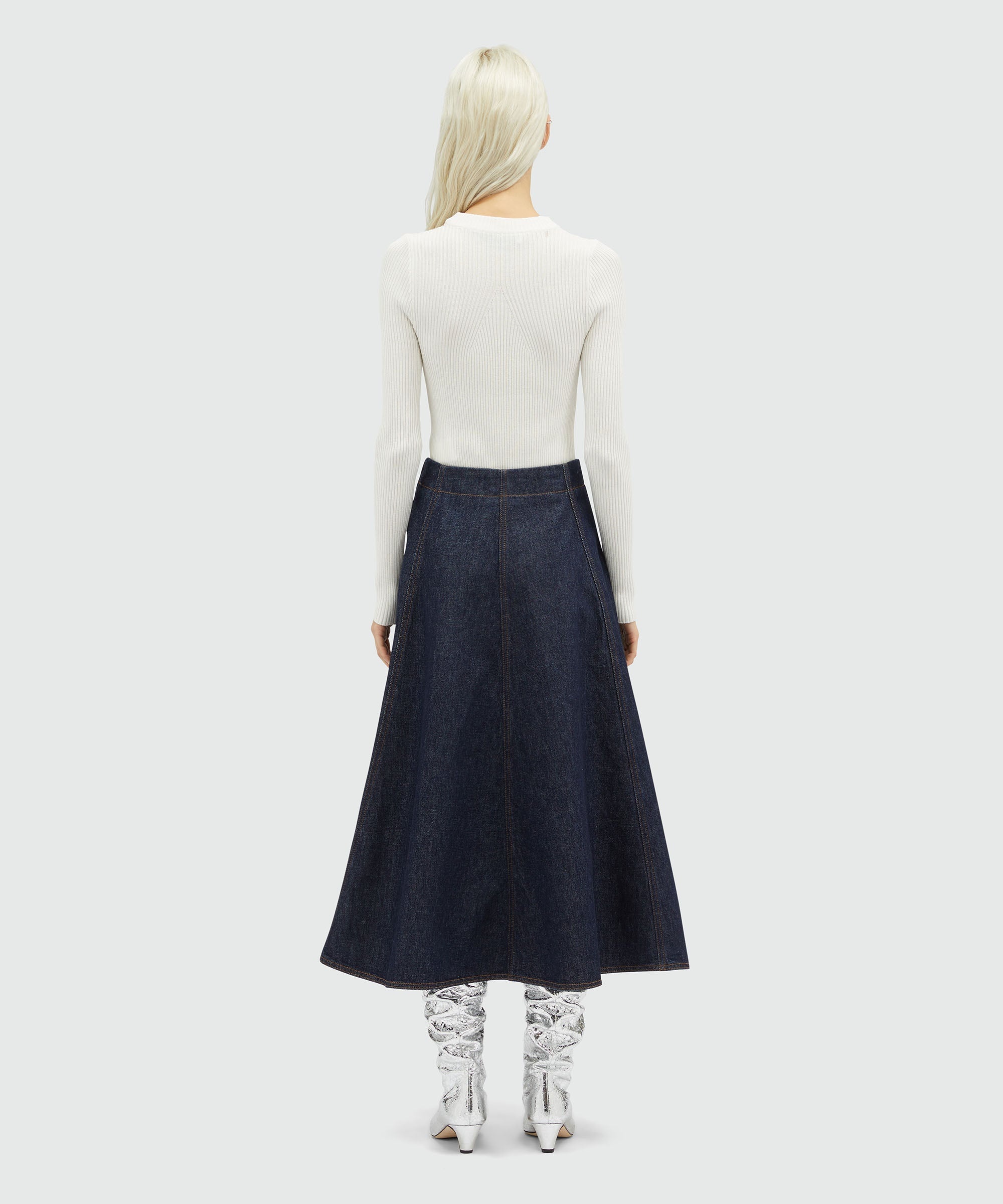 Roomy denim skirt - 3