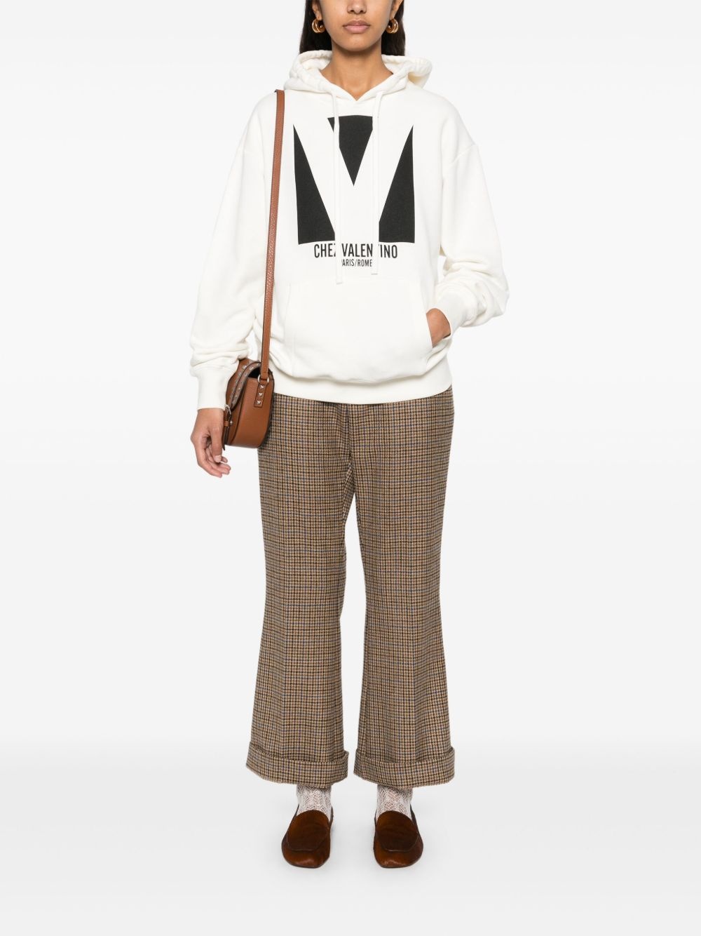 パーカー・フーディ VALENTINO CHEZ VALENTINO COTTON HOODIE Cotton Hooded Sweatshirt With Chez Valentino Print for Man