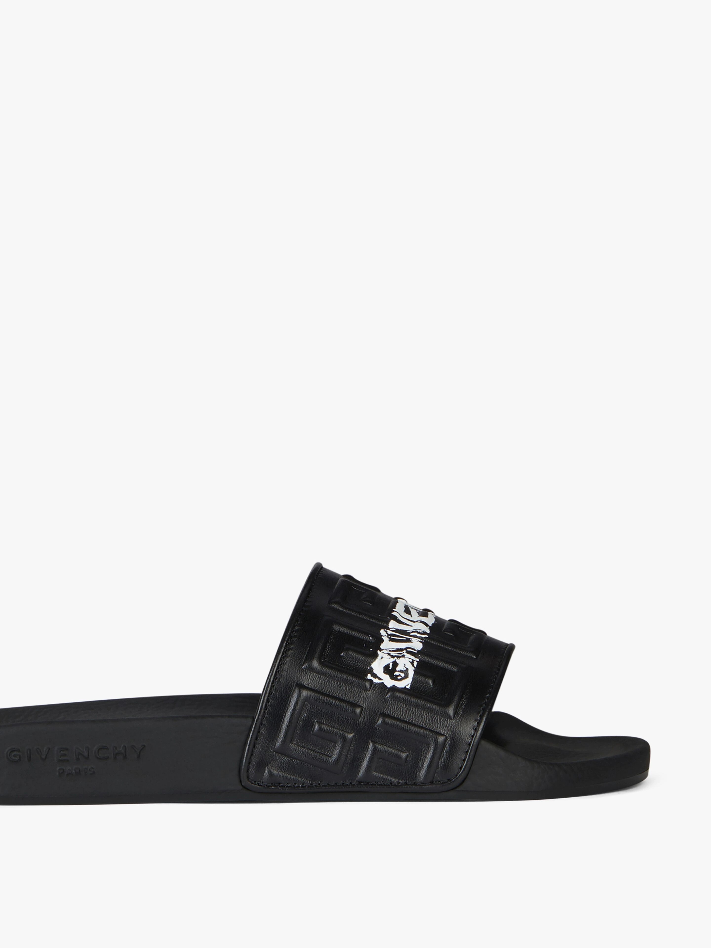 GIVENCHY FLAT SANDALS IN 4G LEATHER - 6