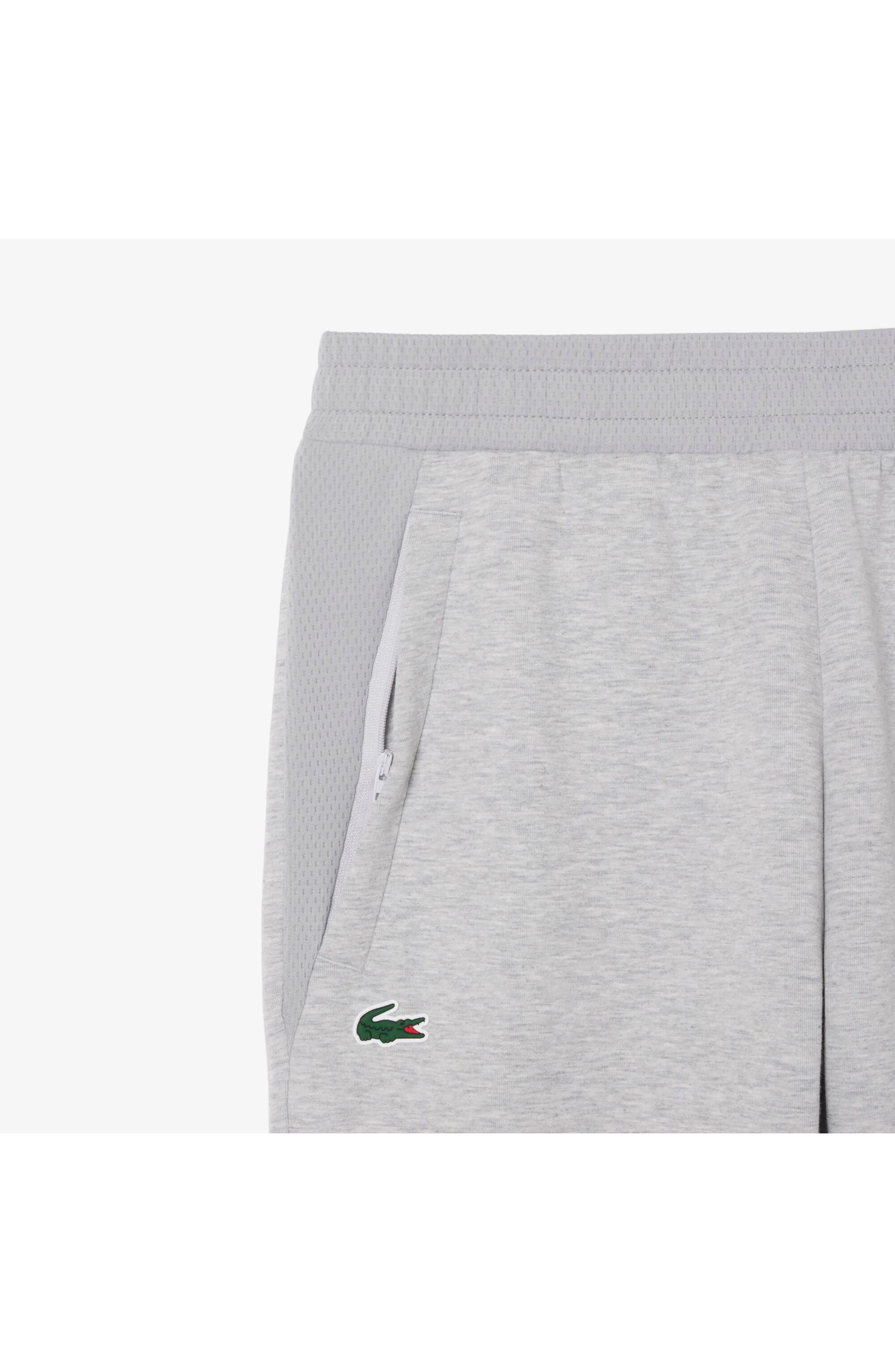 Lacoste Mesh Panel Tapered Track Pants in Grey Chine/Light Grey at Nordstrom - 5