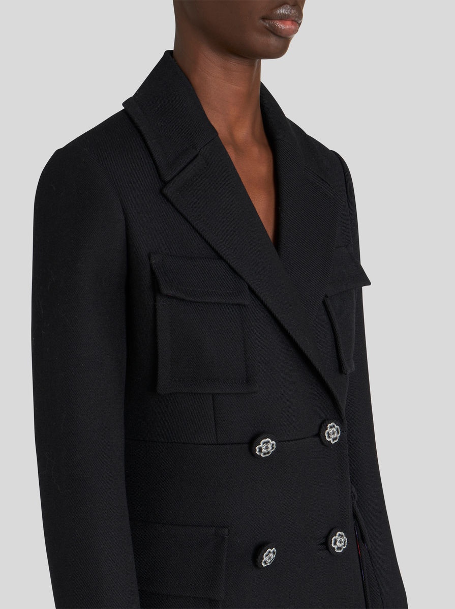 COAT WITH FLORAL BUTTONS - 2