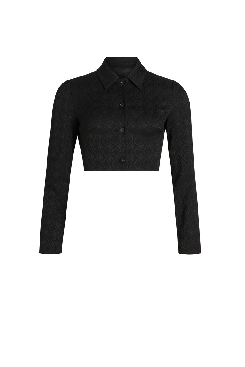 Moon Diamant Jacquard Cropped Jacket - 1