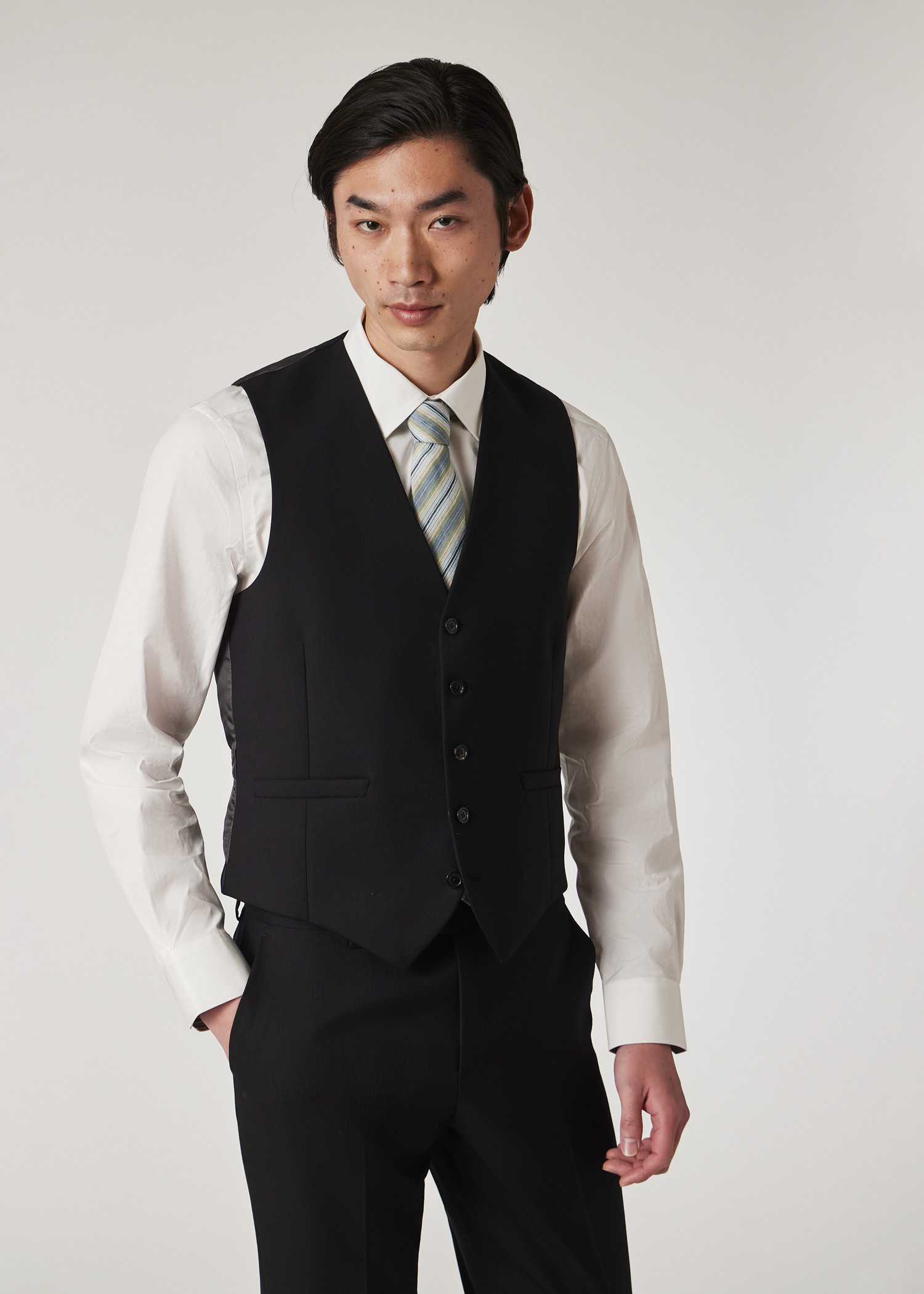 A Suit To Travel In - Black Wool Waistcoat - 4