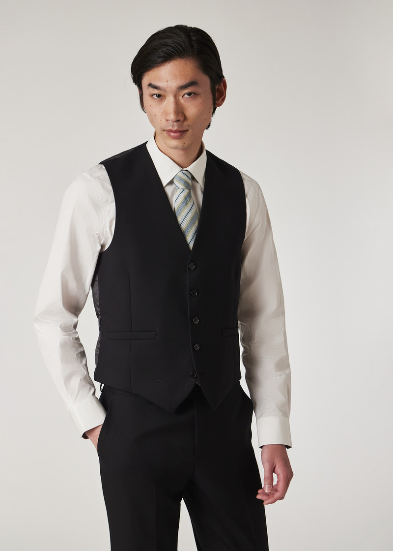 A Suit To Travel In - Black Wool Waistcoat 4