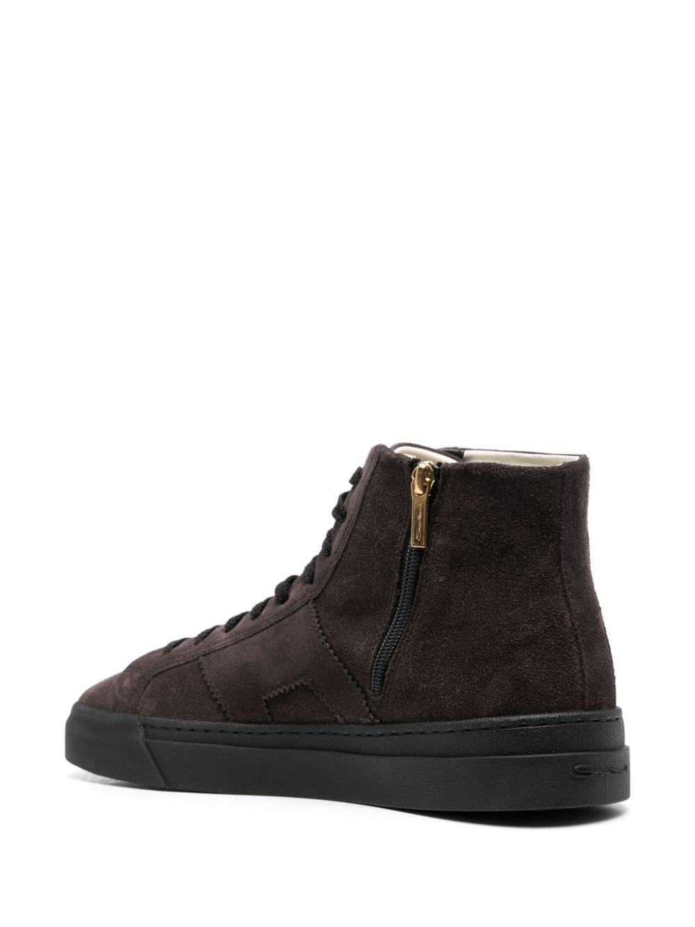 logo-print suede sneakers - 3