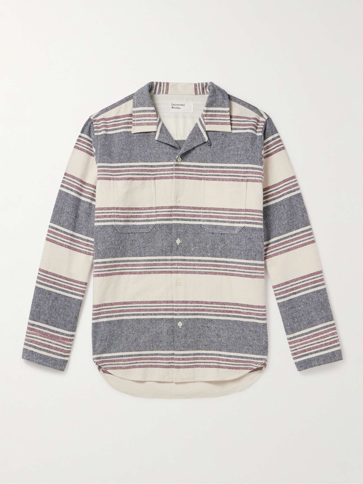 Striped Brushed-Cotton Shirt - 1