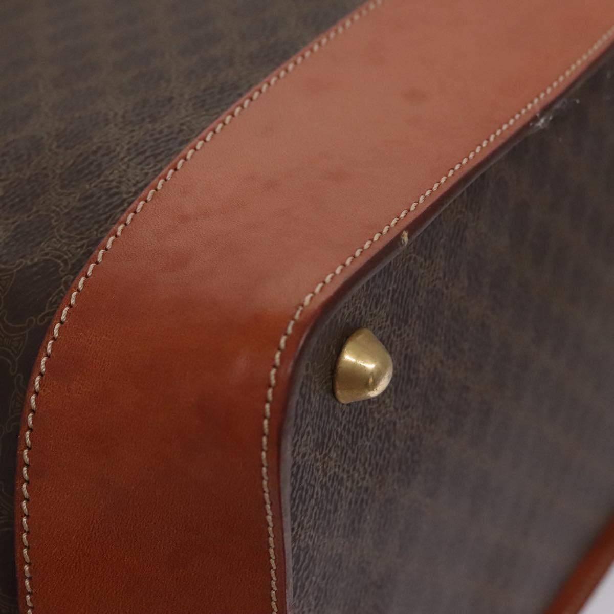 CELINE Macadam Canvas Hand Bag Pvc Leather Brown - 15